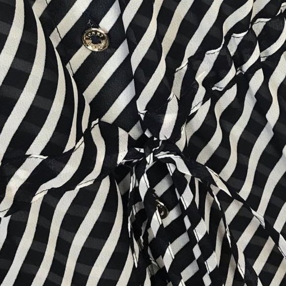 Sheer Striped Tommy Hilfiger Shirt Dress - Picture 3 of 3